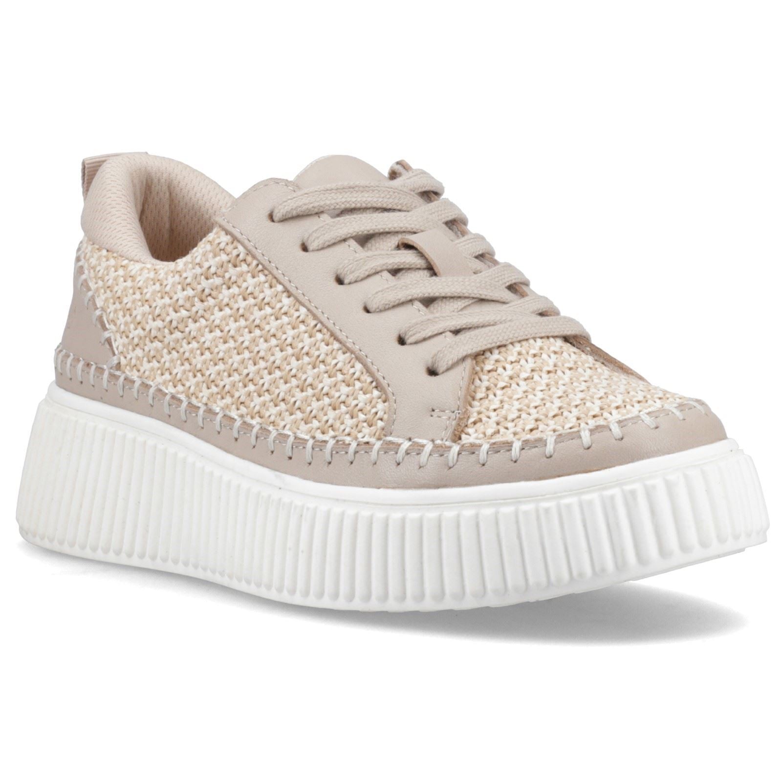 Hush Puppies Haisley Woven Textile Women's Taupe Standard Sneakers