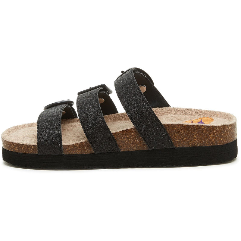 Rocket Dog Astor Glenn Glitter Textile Women's Black Sandals