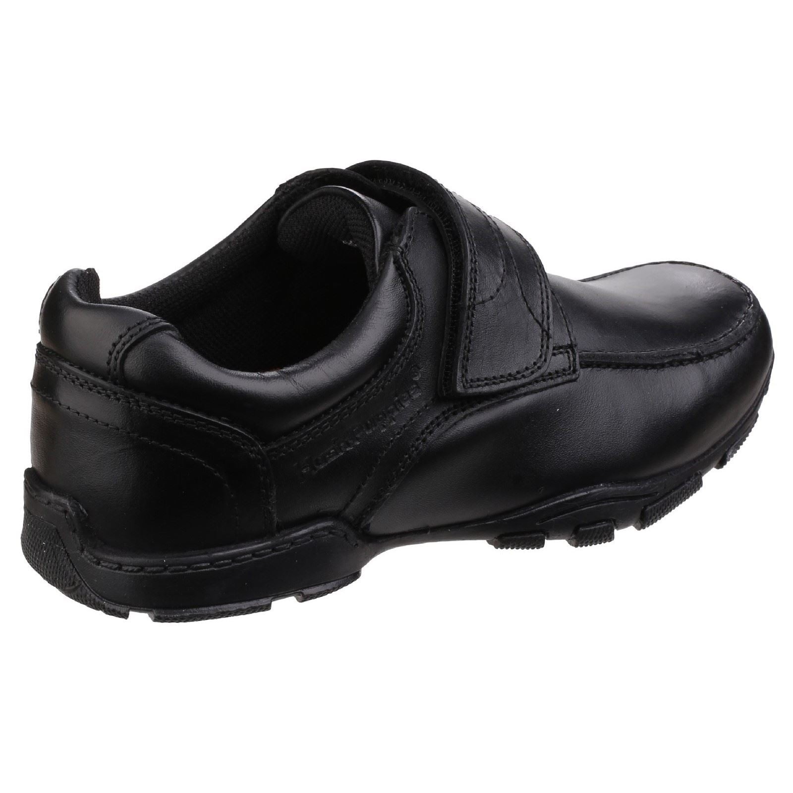 Hush Puppies Freddy 2 Junior Boys Black Leather Shoes