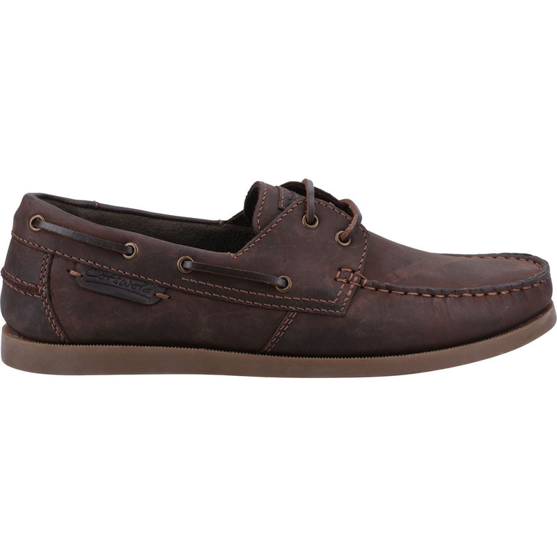 Cotswold Waterlane Leather Women's Brown Boat Shoes