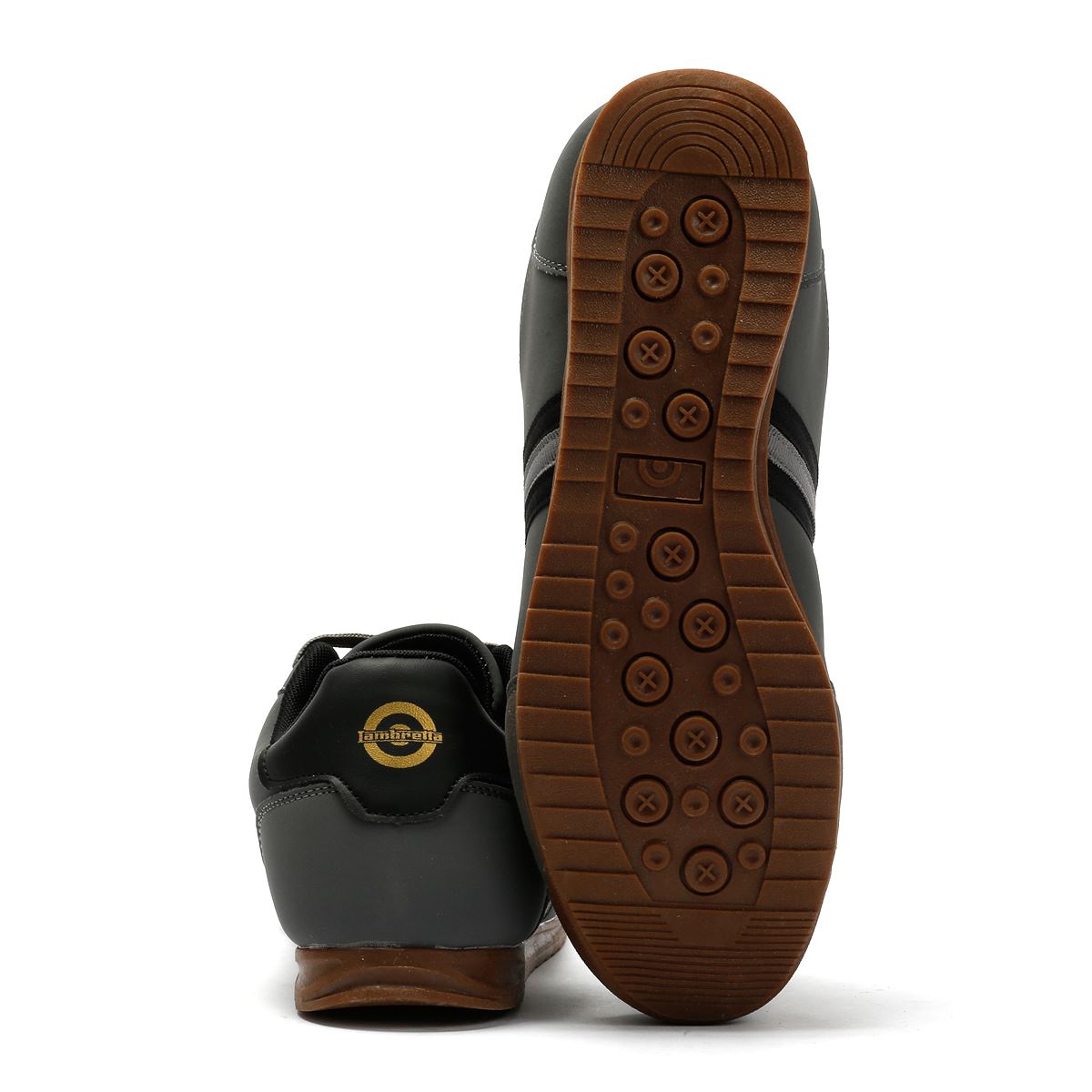 Lambretta Tackle Men's Charcoal/Black Sneakers