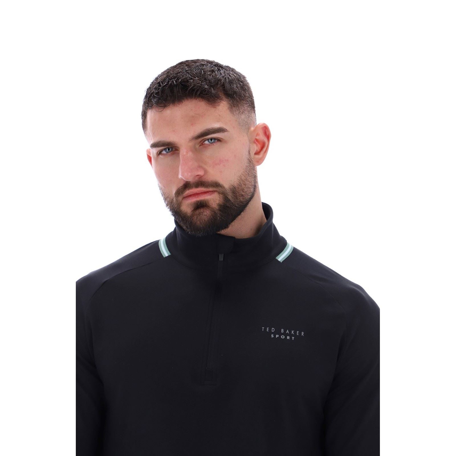 Ted Baker RORY TBMTTA256 Polyester Men's Black Activewear T-Shirts