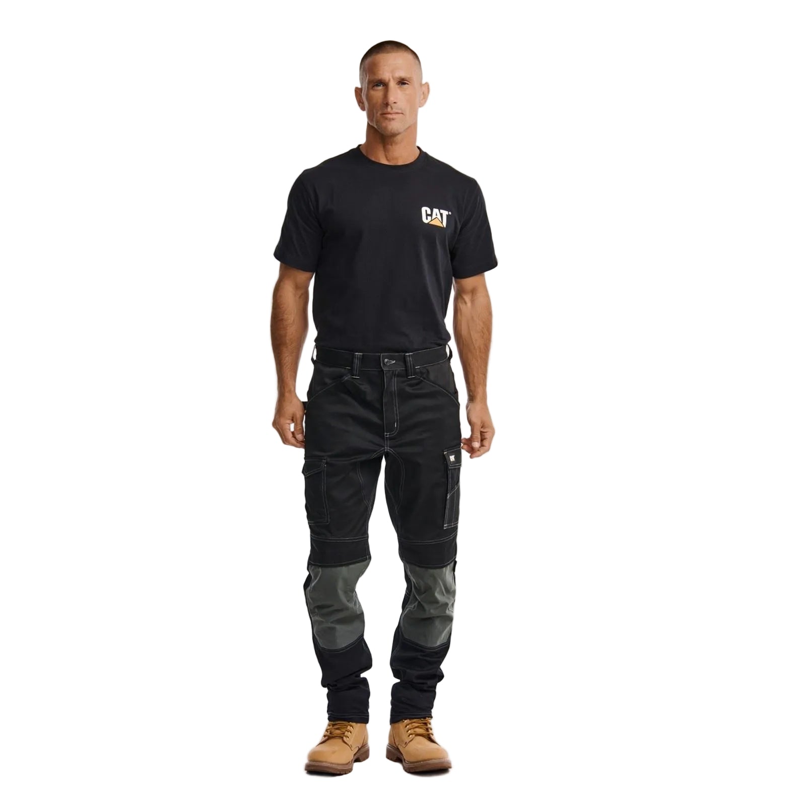 Caterpillar Essential Knee Pocket Stretch Holster Synthetic Men's Black Outdoor Trousers