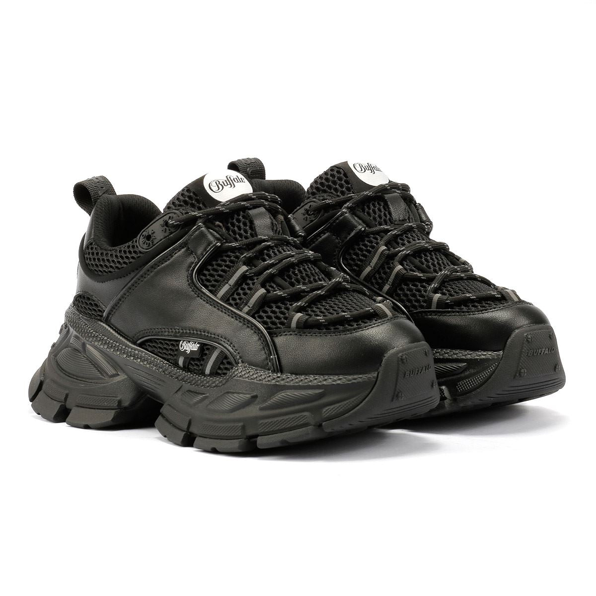 Buffalo Saturn Lace Women's Black Sneakers