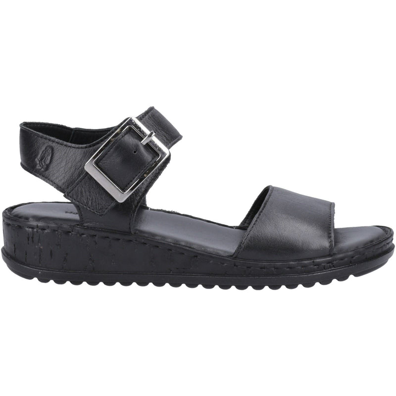 Hush Puppies Ellie Leather Women's Black/Black Sandals
