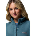 Columbia Jasper Ridge Pebbled Fleece Half Snap Polyester Women's Blue Pullover