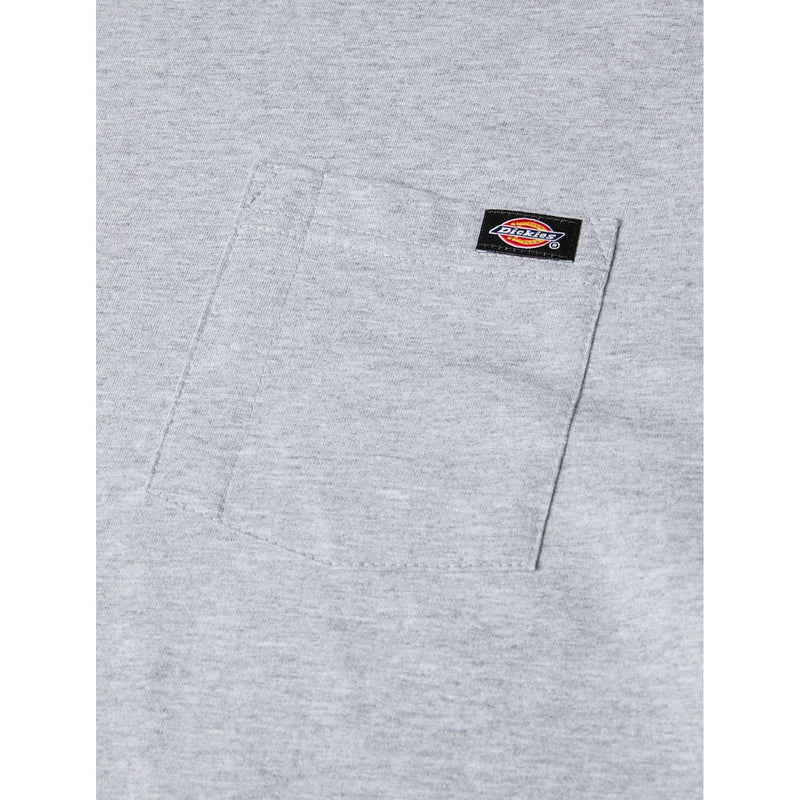 Dickies Pocket Tee Long Sleeve Cotton Men's Grey T-Shirt