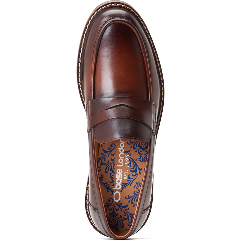 Base London Ivey Leather Men's Burnt Brown Loafers