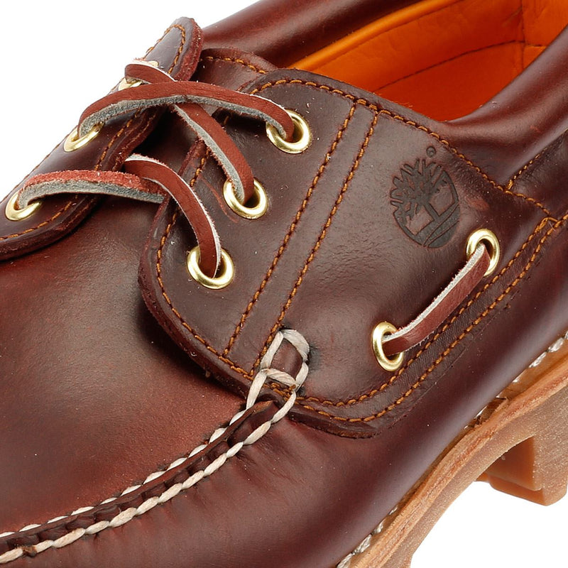 Timberland Authentic 3 Eye Classic Lug Leather Men's Burgundy Boat Shoes