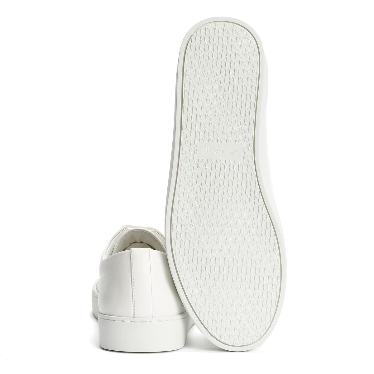 JAK Royal Leather Men's White Sneakers