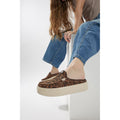 HEYDUDE Austin Lift Classic Leather Women's Brown Leopard Mules