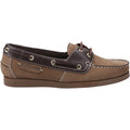 Cotswold Waterlane Leather Women's Taupe/Brown Boat Shoes