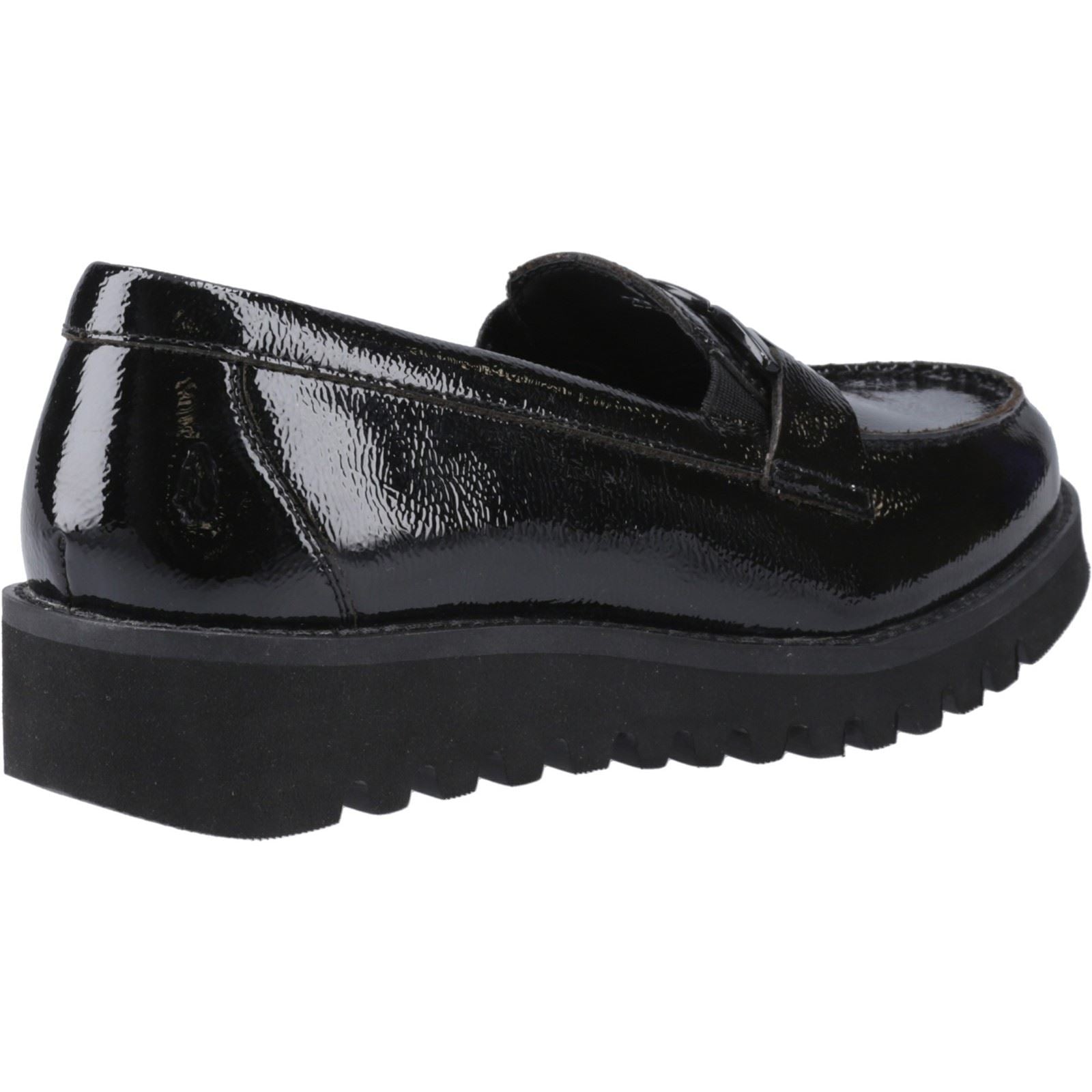 Hush Puppies Francis Loafer Patent Leather Girls's Black Loafers