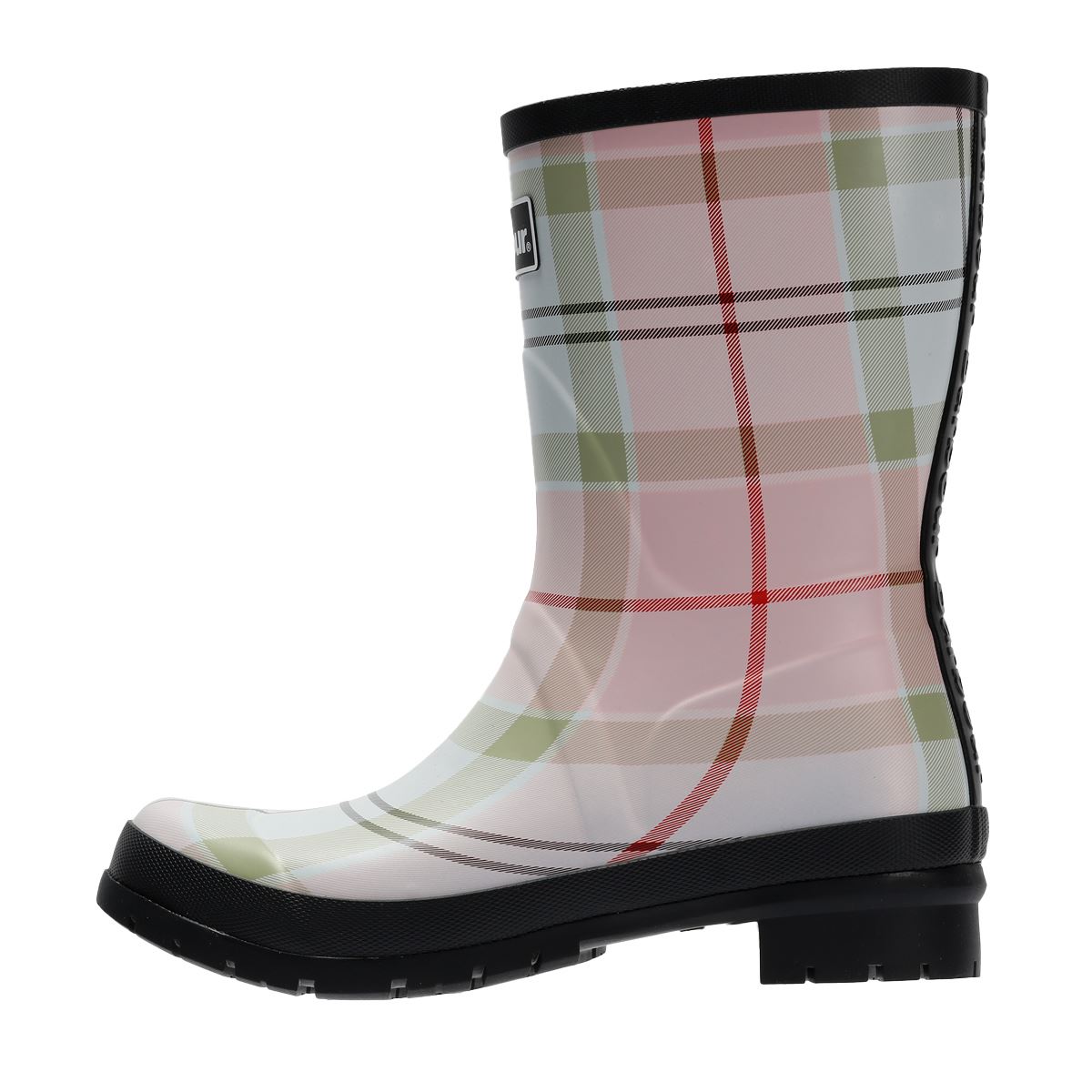 Barbour Banbury Mid Cut Women's Cherry Blossom Tartan Wellington Boots