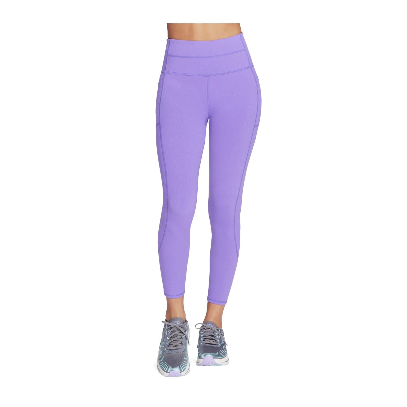 Skechers Performance GOWALK Wear High-Waisted 7/8 Purple Nylon Women's Sports Leggings