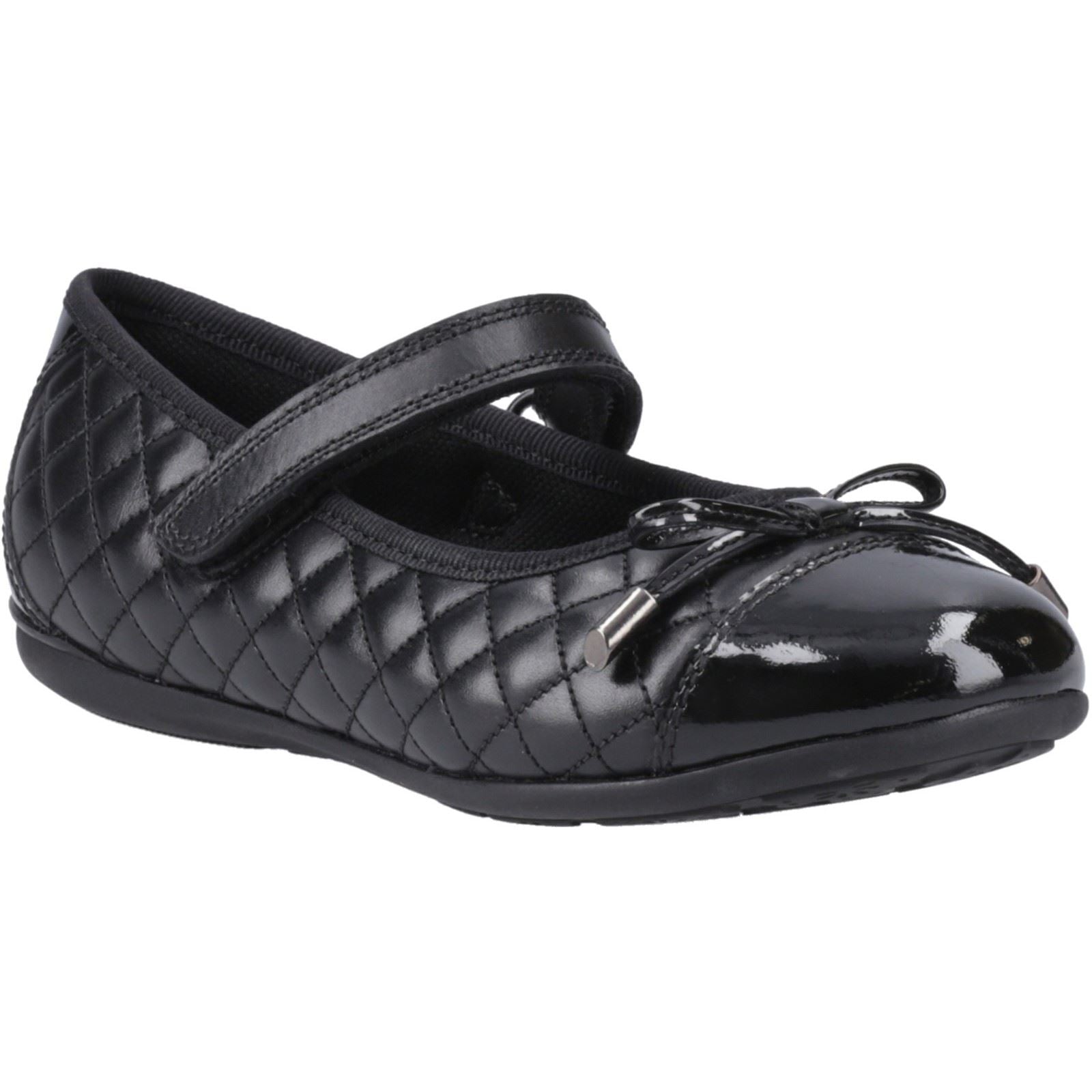 Hush Puppies Lottie Leather Girls's Black Ballet Flats