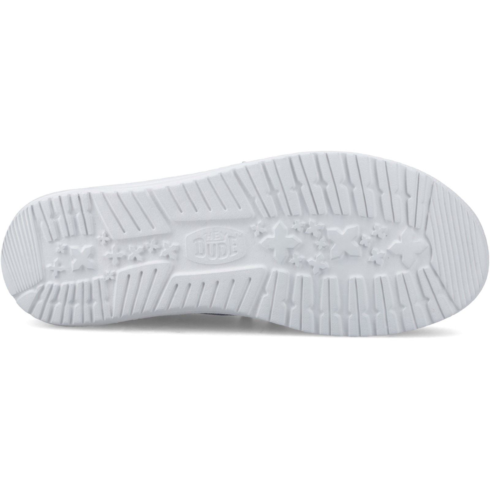 HEYDUDE Wally Stretch Jersey Cotton Men's Navy Moccasins Shoes