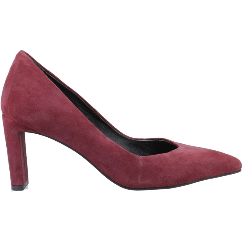 Hush Puppies Olivia Suede Women's Bordeaux Round Court Shoes