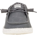 HEYDUDE Wendy Canvas 100% Cotton Women's Dark Grey Loafers