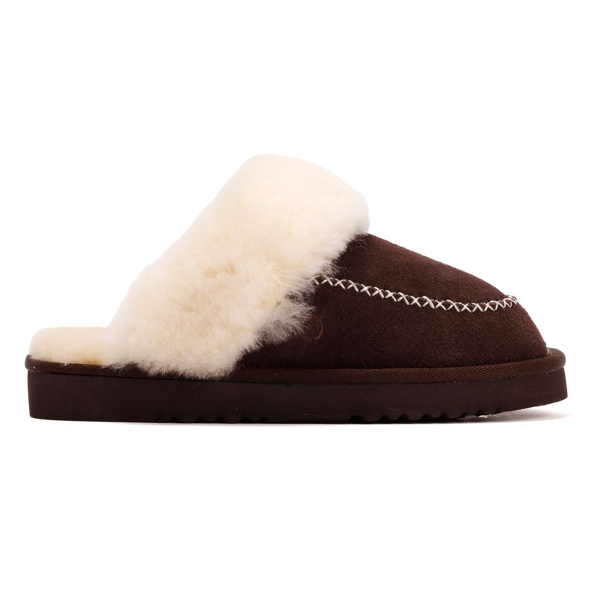 Osprey London The Celeste Suede Women's Chocolate Slippers