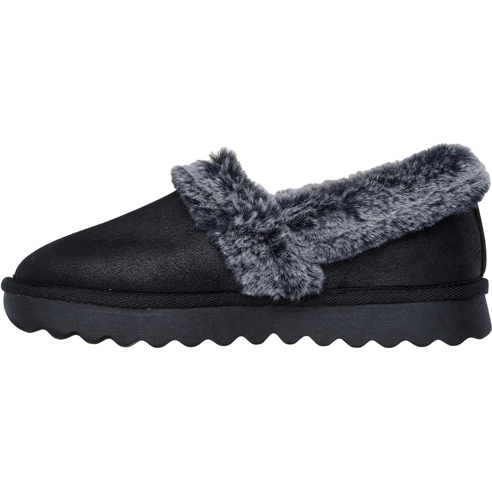 Skechers Cozy Up Synthetic Women's Black Slippers