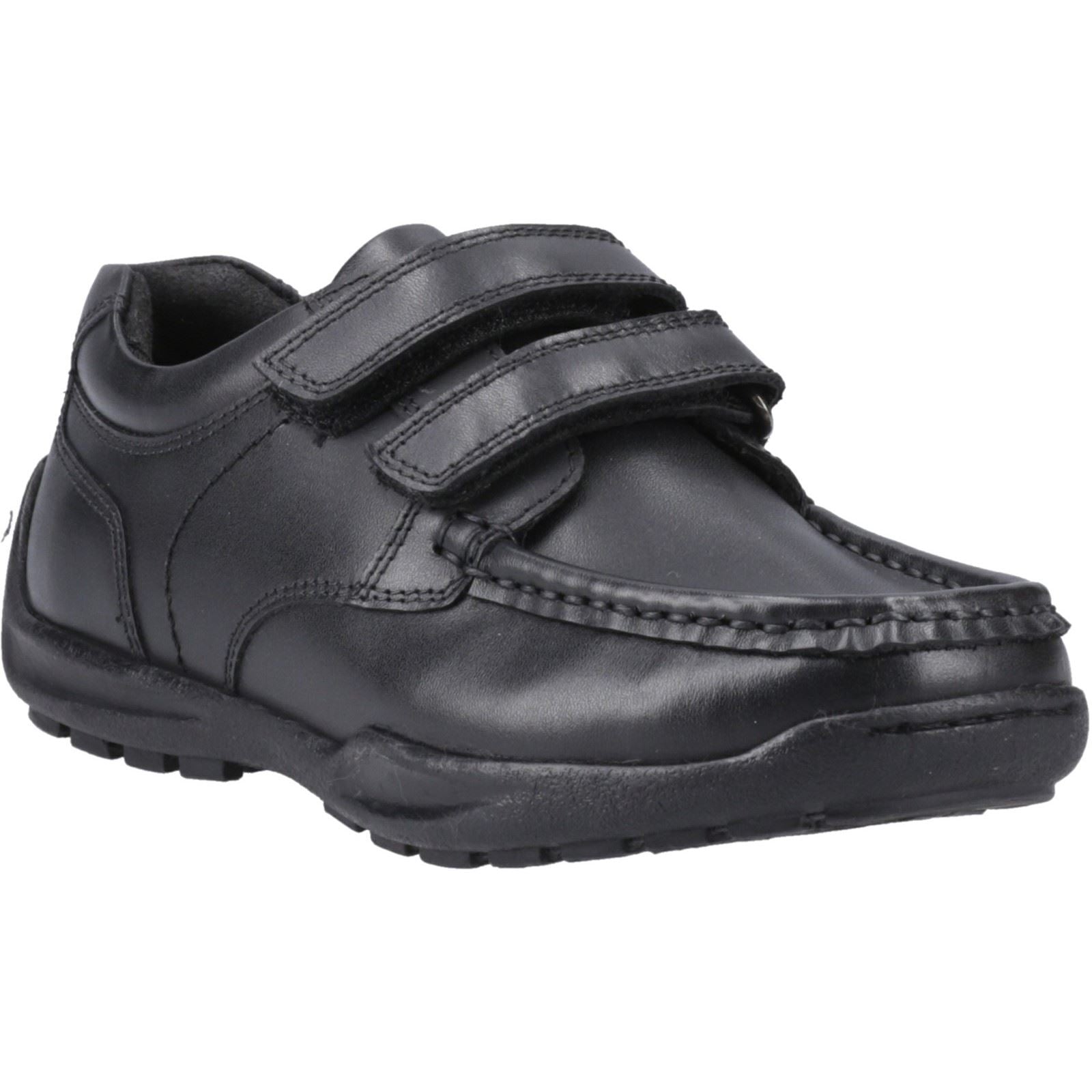 Hush Puppies Maddox Leather Boys's Black Shoes