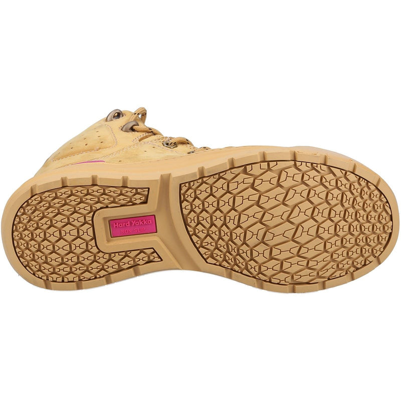 Hard Yakka 3056 Lace Leather Women's Wheat Safety Boots