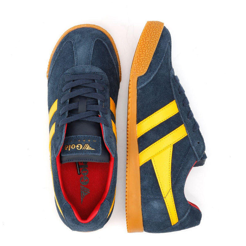 Gola Harrier Suede Women's Navy/Sun Sneakers