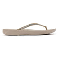 FitFlop Iqushion Ombre Sparkle Women's Taupe/Pewter Flip Flops