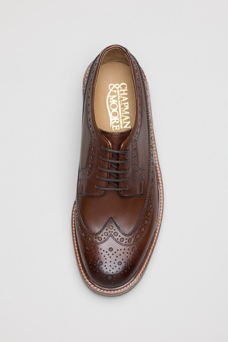 Chapman & Moore Longwing Brogue Country Leather Men's Choco Shoes