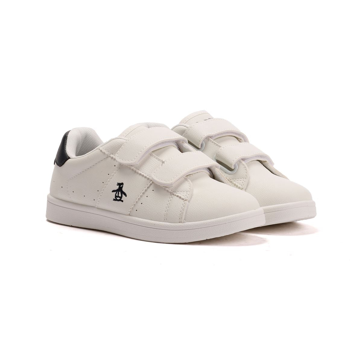 Penguin Junior Marble White/Navy Sneakers