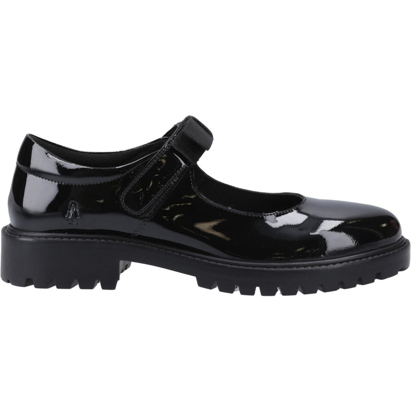 Hush Puppies Astrid Bow Leather Girls's Black Shoes