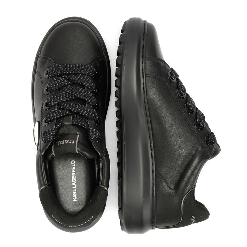 Karl Lagerfeld Kapri Lug Karl NFT Lo Lace Leather Women's Black Sneakers