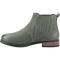 Hush Puppies Edith Leather Women's Green Flat Chelsea Boots