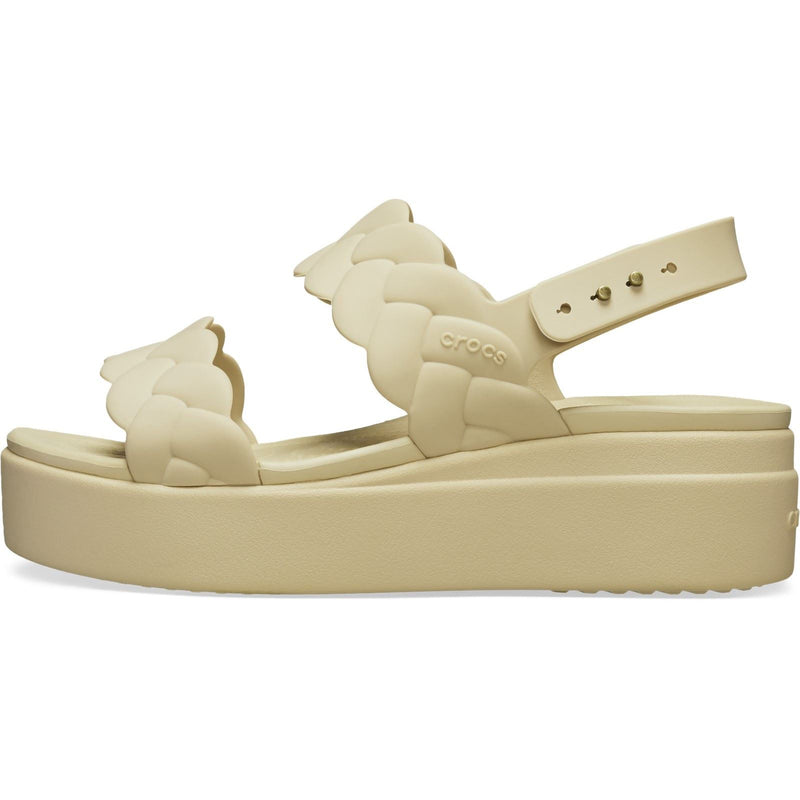 Crocs Brooklyn Woven Synthetic Women's Chai Sandals