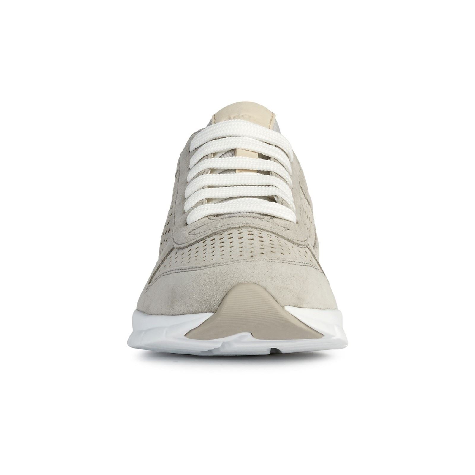 Geox D Sukie B Leather Women's Light Grey Sneakers
