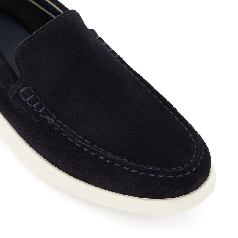 Dune Buftonn Suede Men's Navy Loafers