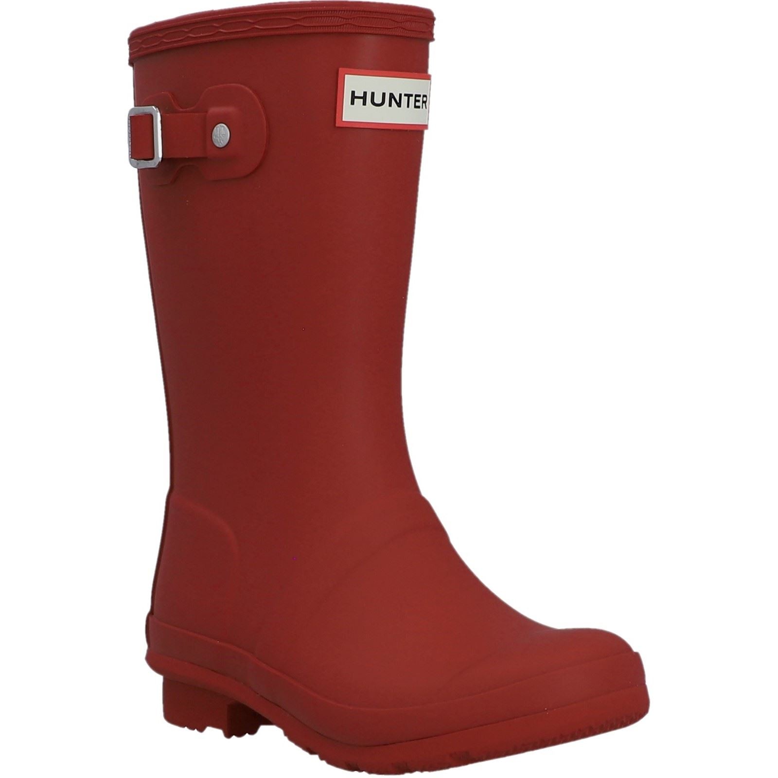 Hunter Junior Originals Boot Rubber Kid's Military Red Wellington Boots