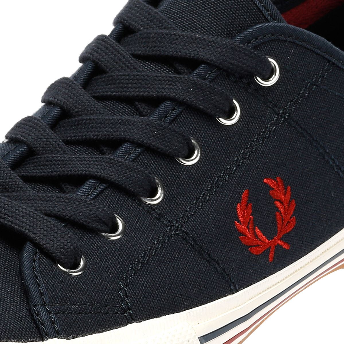 Fred Perry B708 Vintage Tennis Canvas Men's Navy/Red Sneakers