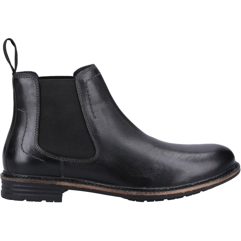 Hush Puppies Justin Chelsea Leather Men's Black Boots