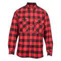 Hard Yakka Long Sleeve Check Flannel Cotton Men's Red Casual Shirt
