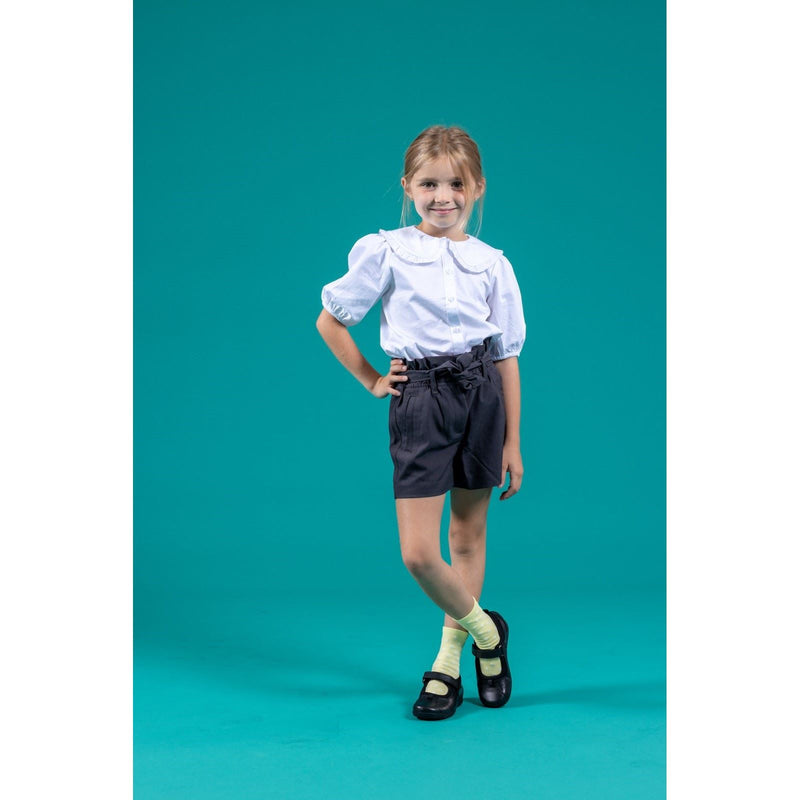 Hush Puppies Cindy Junior Leather Girls Black Shoes