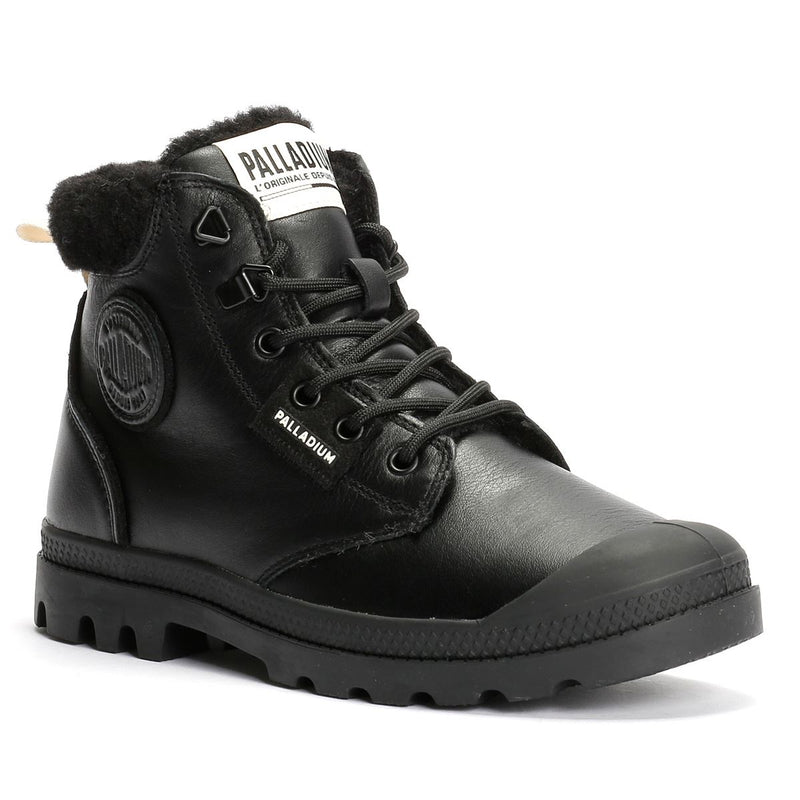 Palladium Pampa HI Snow Warm Leather Women's Black Boots