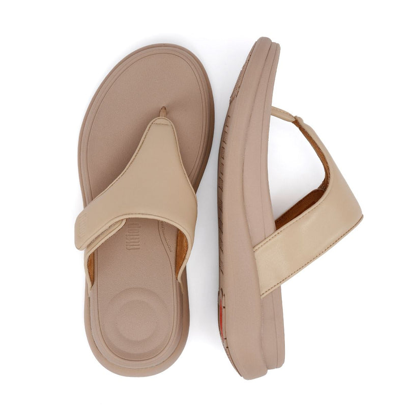 FitFlop F-Mode Go Adjustable Flatform Women's Beige Sandals