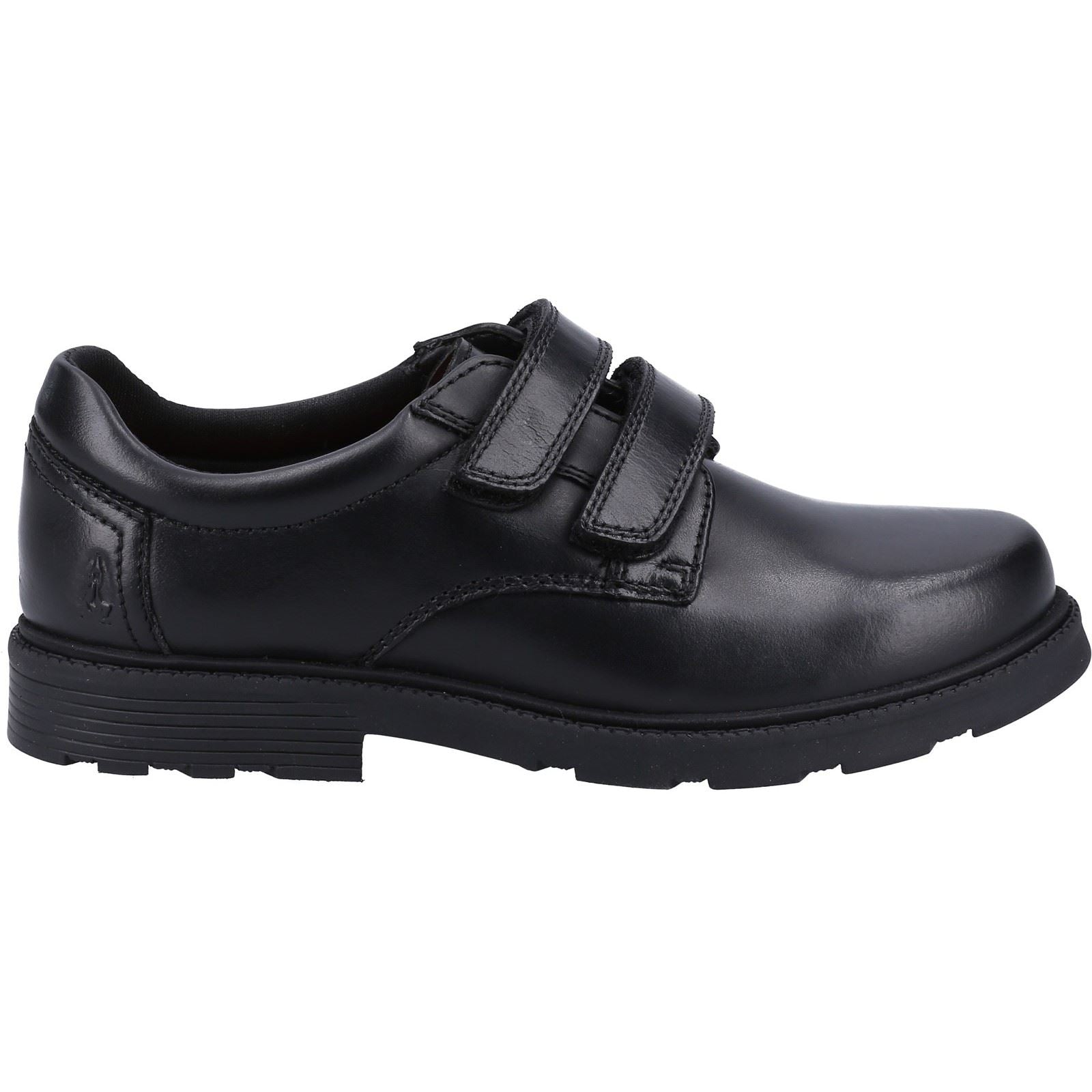 Hush Puppies Logan SNR Leather Boys's Black Shoes