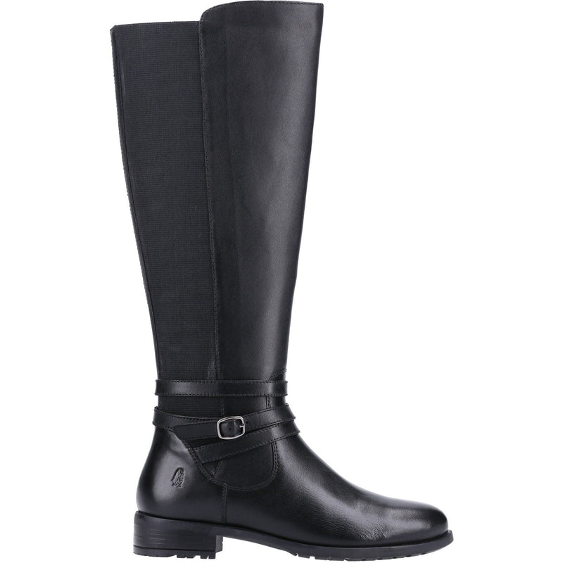 Hush Puppies Vanessa Leather Women's Black Heeled Knee High Boots