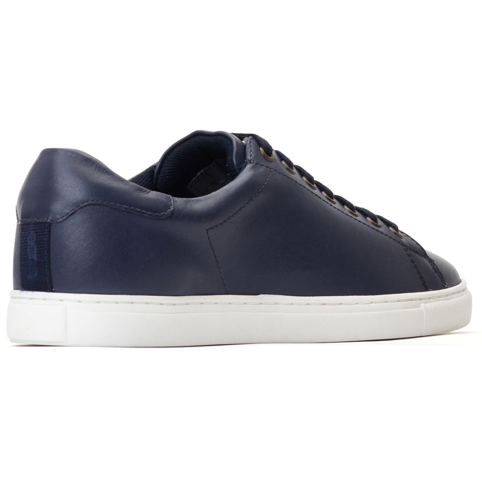 Base London Tucker Leather Men's Navy Sneakers