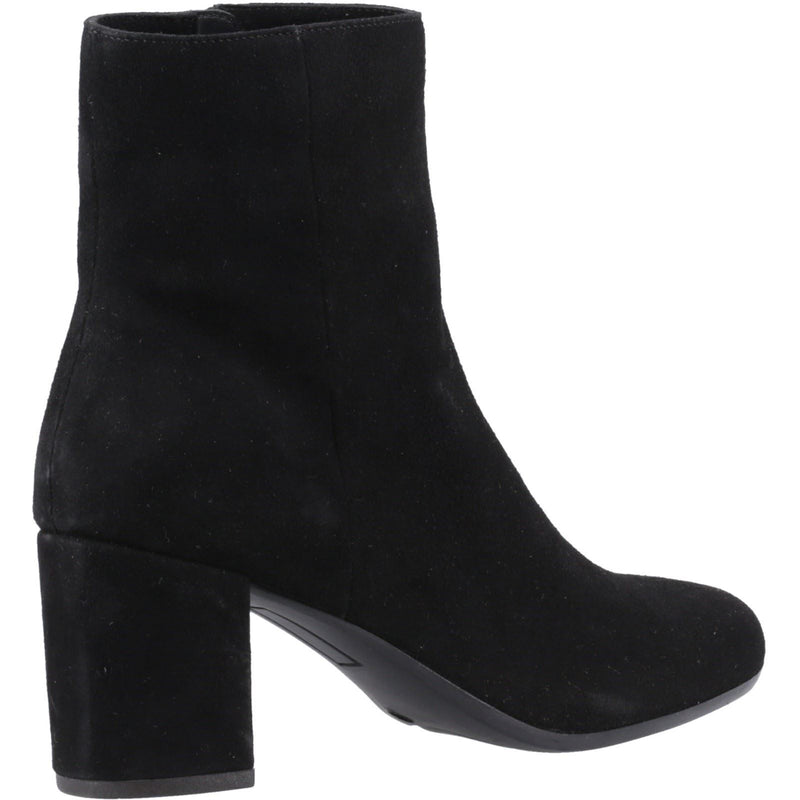 Hush Puppies Octavia Suede Women's Black Heeled Ankle Boots