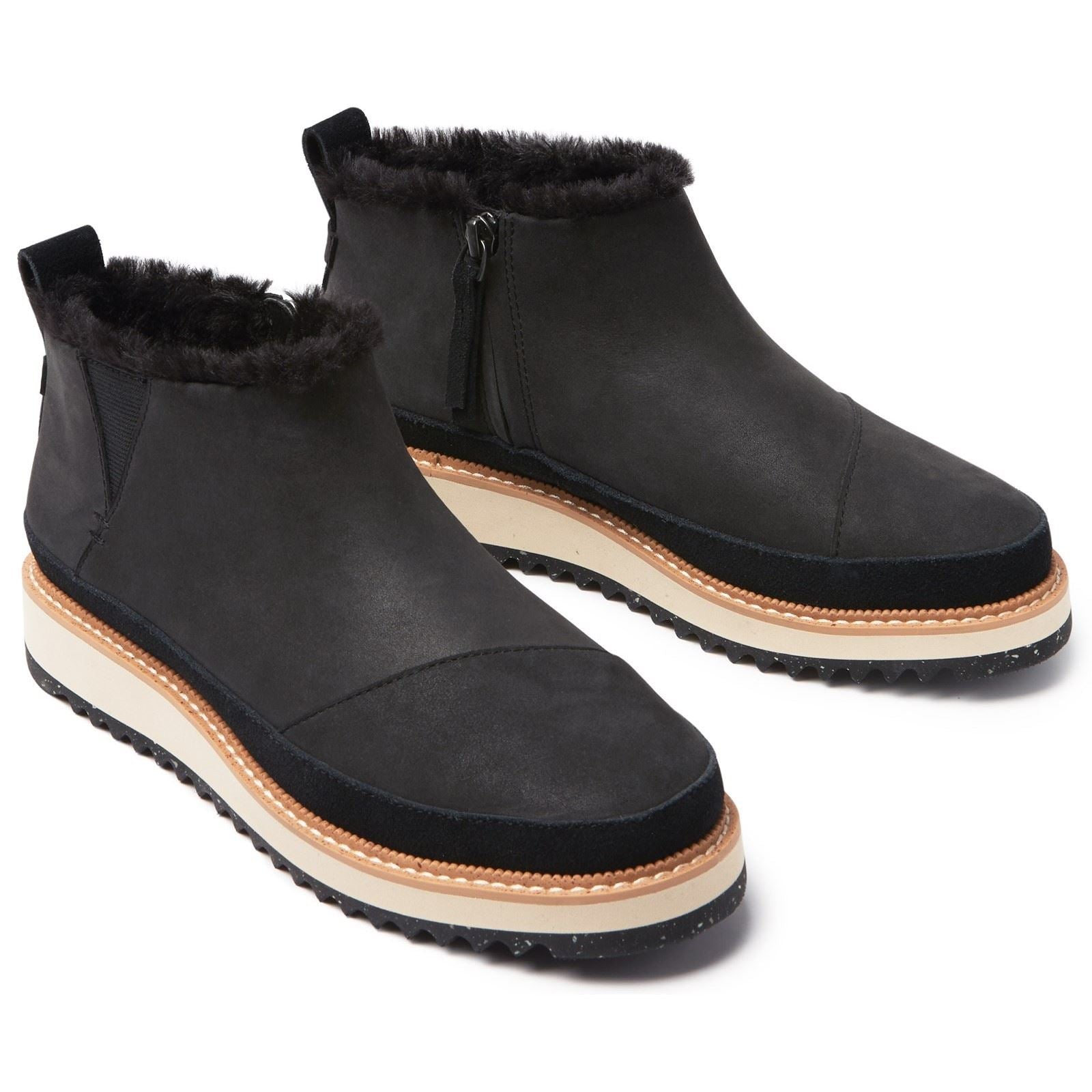 TOMS Marlo Leather Women's Black Boots