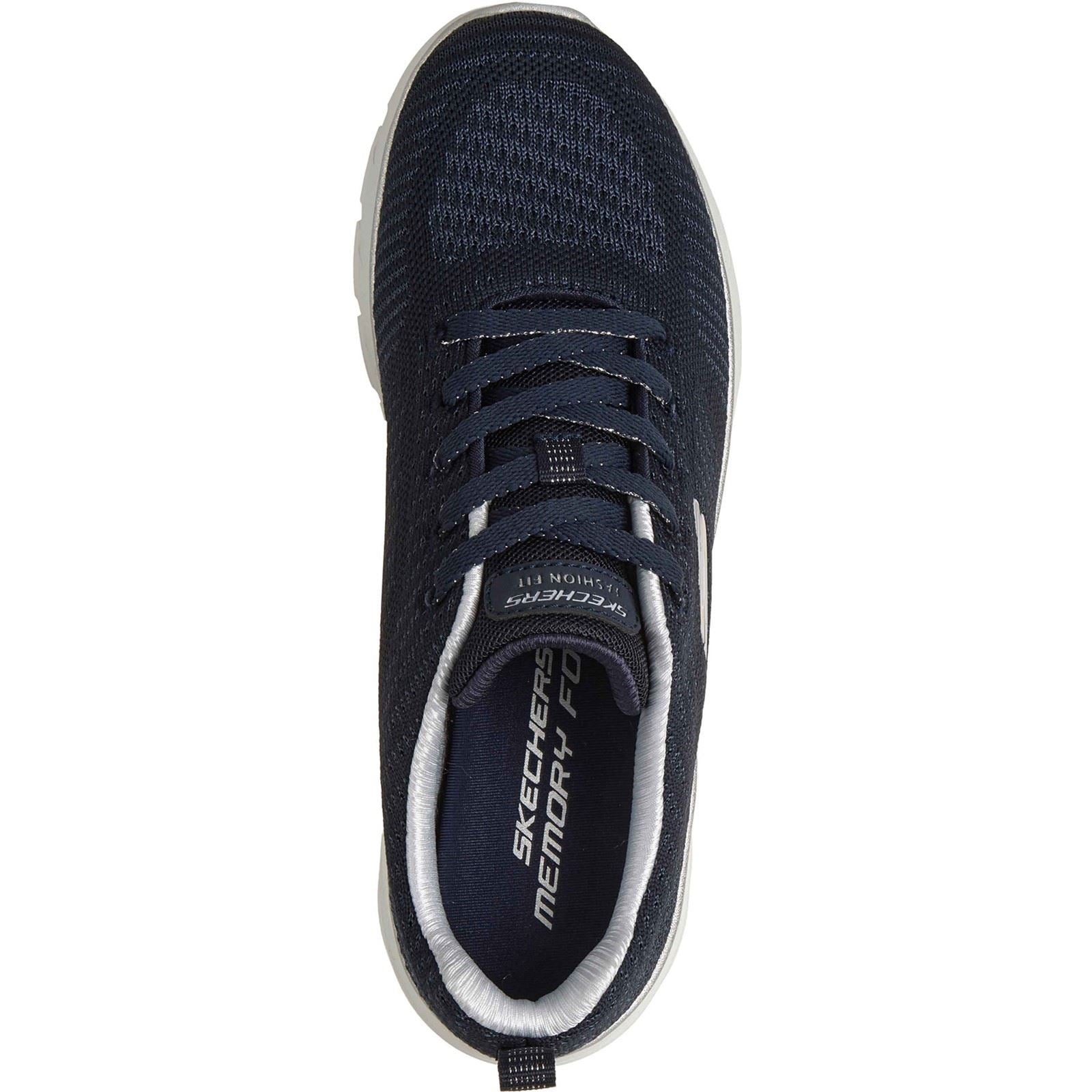 Skechers Fashion Fit 2.0 Polyester Women's Navy/Silver Sneakers